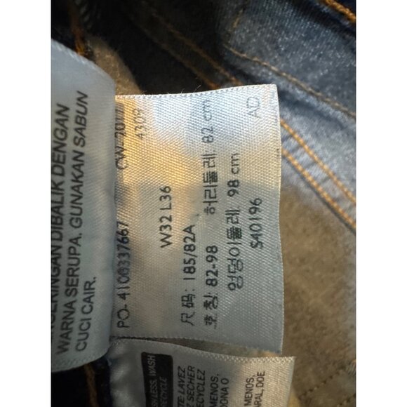 Levis Mens 559 Slim Fit Stretch Denim Jeans W32 L36 Dark Wash - Picture 2 of 8